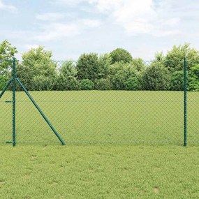 vidaXL Gard cu plasă de sârmă Verde 10 x 1.2 m Oțel