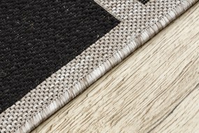 Covor sisal Floorlux 20195 argintiu  si negru