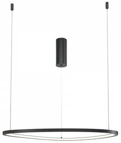 Lustra moderna neagra circulara cu led Maytoni Glint d60