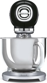 Mixer planetar Smeg SMF04BLEU, 800 W, 4,8 l, 10 viteze, funcție de pornire treptată, picioare antiderapante, negru/inoxidabil