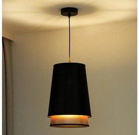 Lustră pe cablu Duolla BELL SHINY 1xE27/15W/230V negru/cupru