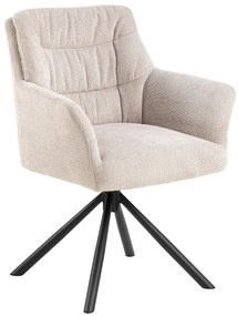 MAZZONI EXPORT ARTHUR Bej (material Caso 3) - SCAUN MODERN PIVOTANT TAPIȚAT PENTRU SALON/SUFRAGERIE/BIROU LOFT