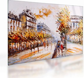 Tablou pe sticlă - Strada din Paris (70x50 cm)