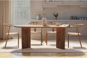 Masă de dining cu aspect de lemn de pin 90x200 cm Sabella – Kalune Design