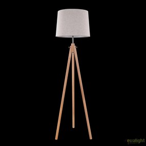 Lampadar modern cu trepied din lemn Calvin MYZ177-FL-01-BR