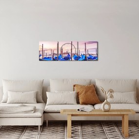 Tablou - Zorii în Veneția (cu ceas) (90x30 cm)