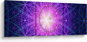 Tablou abstract (cu ceas) (90x30 cm)