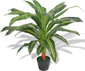 vidaXL Plantă Dracena artificială cu ghiveci, 90 cm, verde