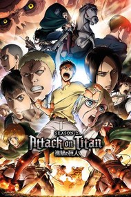 Poster Attack on Titan (Shingeki no kyojin) - Season 2 Collage Key Art, (61 x 91.5 cm)