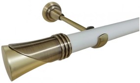 Galerie simpla fara inele DUNCAN /25 - alb/aur antic (Alege marime: 360 cm)