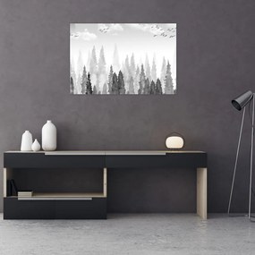 Tablou - Culmi de pădure (90x60 cm)