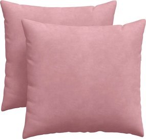vidaXL Perne pentru canapea 2 pcs Roz 45 x 45 cm Țesătură din corduroy