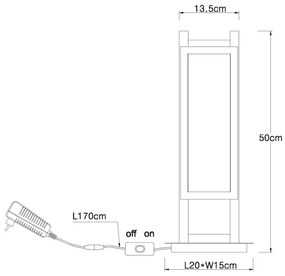 Lampă LED de masă Globo 67266T ILLA LED/20W/230V