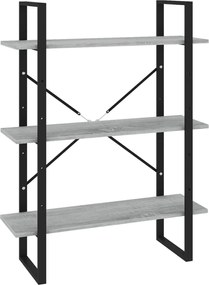 vidaXL Bibliotecă, gri sonoma, 80x30x105 cm, lemn prelucrat
