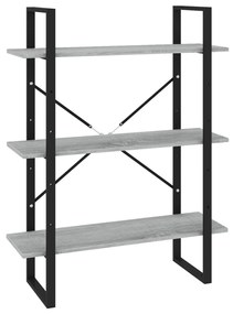 821316 vidaXL Bibliotecă, gri sonoma, 80x30x105 cm, lemn prelucrat