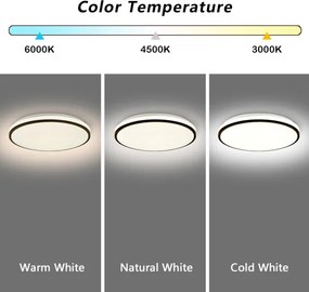 Brilagi - Plafonieră LED SMART reglabilă, 24W, 230V, Ø 38 cm, Wi‑Fi Tuya + telecomandă