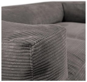 Fotoliu bean bag crem cu tapițerie din catifea reiată Sofa MooG – SLOWDOWN