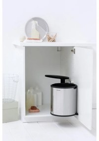 Brabantia Coș încorporabil 647044, 15 L, Deschidere largă, Coș interior din plastic, Inox