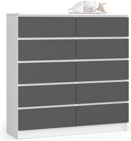 Comodă Kapil III (alb + gri). 1070752