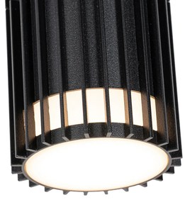 Aplică de perete exterioară de design neagră cu 2 lumini IP44 - Boris