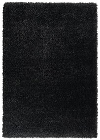 Covor moale cu fire inalte, negru, 140x200 cm, 50 mm Negru, 140 x 200 cm