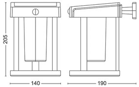 Philips CAMILL LED 1,4W 3,7V IP44 lampă solară de perete cu senzor