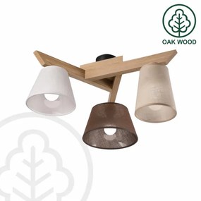 Lustră aplicată Brilagi ANTHONY 3xE14/40W/230V stejar