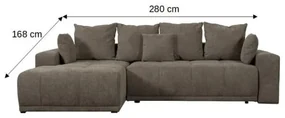 Coltar Extensibil Stanga Otis, 5 Locuri, Lada Depozitare, Maro, 280 Cm