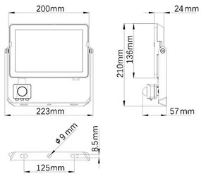 Proiector LED de exterior cu senzor PROJECTLINE LED/50W/230V IP65 3000K Philips