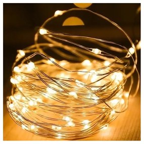 Lant luminos de Craciun 50 LED-uri, alb cald