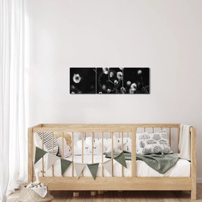 Tablou - Pajiște cu iarbă de cozonac N⁰1 (cu ceas) (90x30 cm)