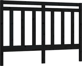 vidaXL Tăblie de pat, negru, 126x4x100 cm, lemn masiv de pin