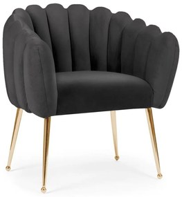 Scaun Lili negru/gold – H81 cm