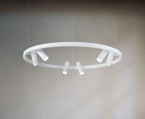 Lustra LED cu spoturi directionabile Satellite alba