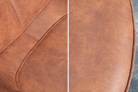 Set de 2 scaune pivotante The Dutch Retro, microfibra maro antic