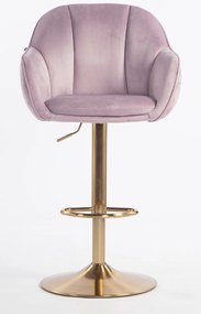 HR2055W Scaun Mov din Catifea cu Bază Aurie