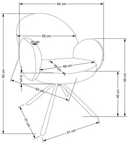 Scaun de bucaterie Lumpy, bej