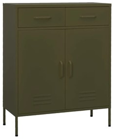 vidaXL Dulap de depozitare, verde măsliniu, 80x35x101,5 cm, oțel