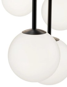 Lustra cu 5 pendule design modern Basic form negru