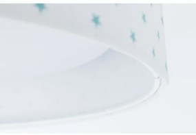 LED Plafonieră GALAXY KIDS 24W 230V alb/turcoaz cu steluțe