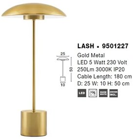 Veioza/Lampa LED design modern decorativ LASH H-50cm