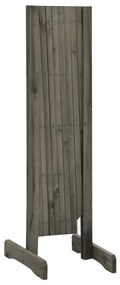 Gard cu zabrele de gradina, gri, 150x80 cm, lemn masiv de brad 1, Gri, 150 x 80 cm