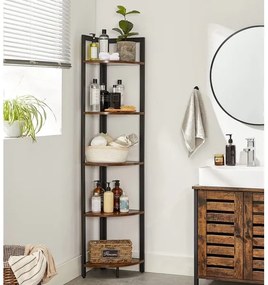 Bibliotecă NAVARO maro/negru