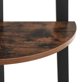 Raft de colț, negru 37,2x37,2x159 cm