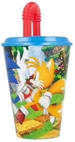 Sonic Ariciul Pahar cu pai Adventure, plastic 430 ml