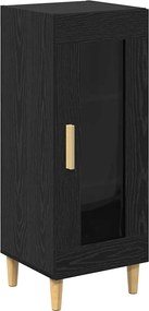 vidaXL Bufet Stejar Negru 34.5 x 32.5 x 90 cm Lemn compozit