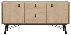 Comodă în culoare naturală cu aspect de lemn de stejar 150x72x40 cm Ry – Tvilum