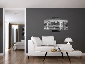 Tablou - Negru și alb oraș mare (90x60 cm)