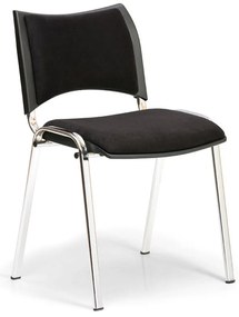 Scaun de conferinta SMART - picioare cromate, negru