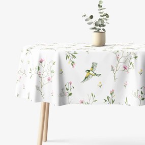 Goldea față de masă 100% bumbac - viața în natură - ovală 140 x 220 cm